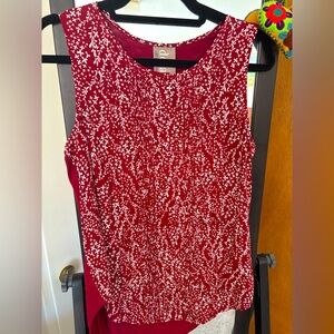Red Floral Tank Top (size medium)